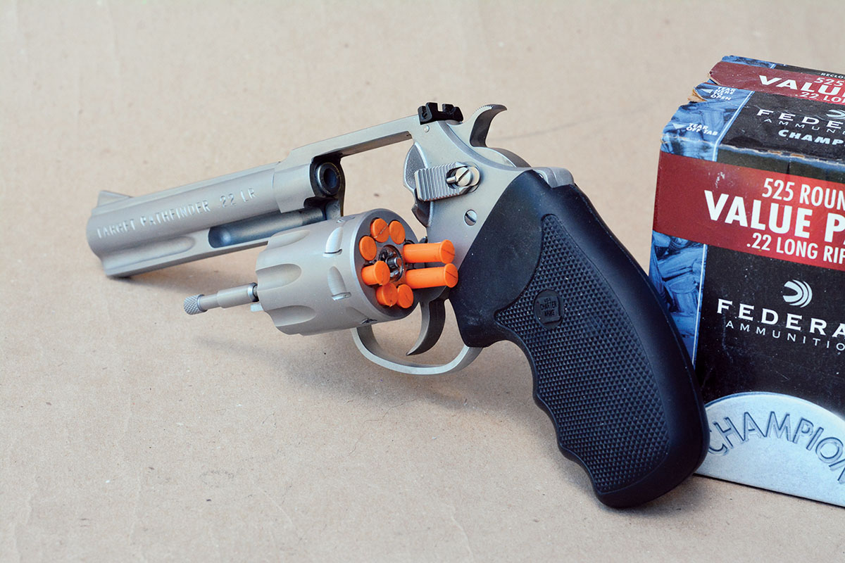 The Target Pathfinder should never be dry-fired, or damage to the chambers can occur. The factory supplies 8 snap caps with the gun.